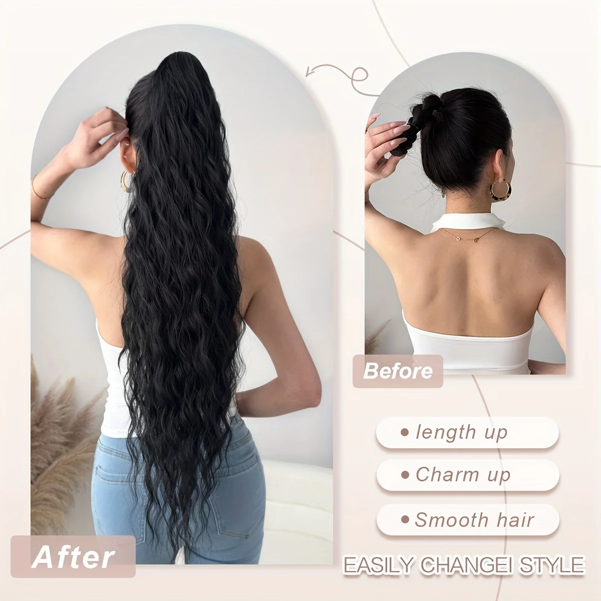 Thumbnail 4 - #45 Latest Synthetic Drawstring Ponytails Offers