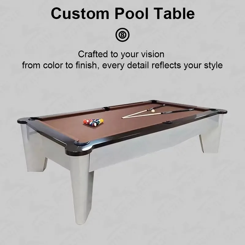 Airo Professional Bojue 9ft Classic Snooker Table Imported Cowhide Pockets Solid Wood Rails Slate Cushioned Bumpers for Home