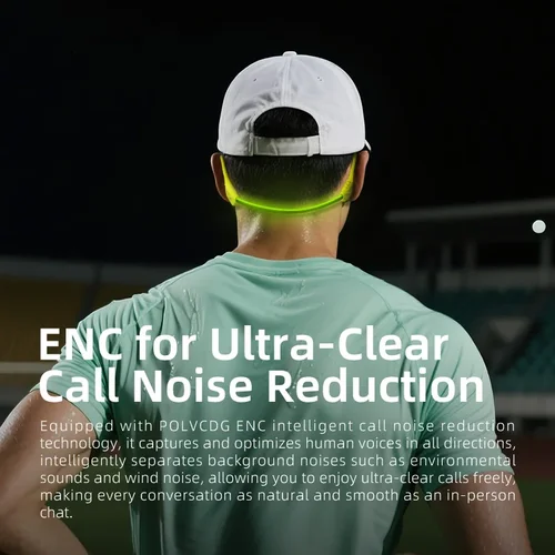 Imagen 2 del producto POLVCDG X1pro conducción ósea luz nocturna auriculares IPX5 noche correr luz nocturna auriculares Bluetooth ciclismo auriculares