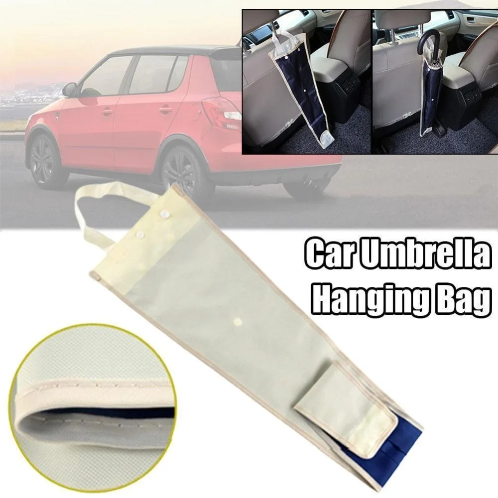 Paraguas portátil para lluvia húmeda para coche, soporte plegable impermeable, cubierta de paraguas Extra grande, bolsa de almacenamiento de PVC transparente