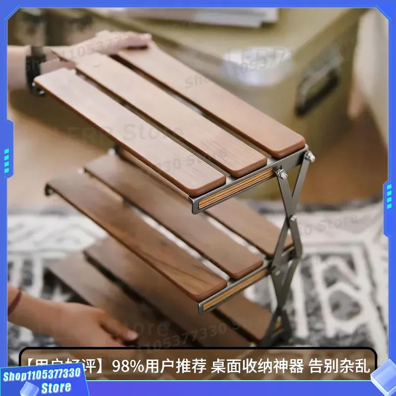 Foldable Desktop Storage Rack Multi Layer Cup Holder For Dining Table Side Cabinet Kitchen Organizer Teapot Display Stand