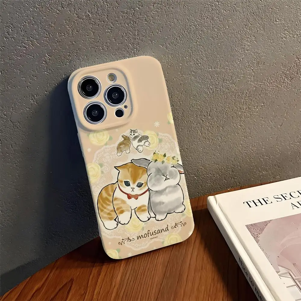 

Mofusand Cat Phone Case Phone Case For IPhone 16 15 14 13 12 11 Pro Max X XR XSMax 7 8 Plus Glossy Film Hard PC Cover