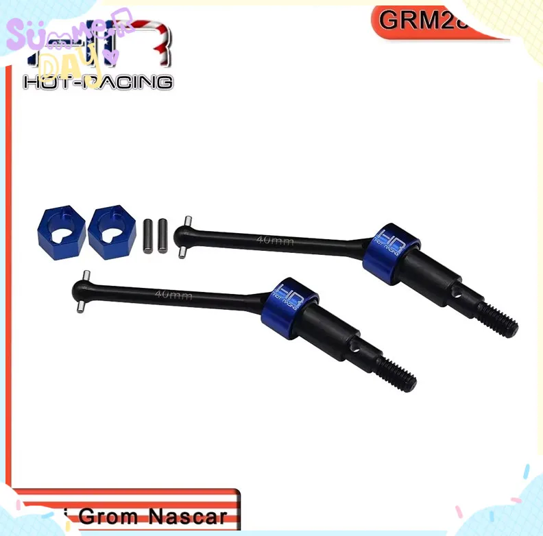 

Горячие гонки Дополнительное обновление Сверхмощная сталь NARROW Передние и задние универсальные оси CVD Приводные валы для подвески Arrma Grom B