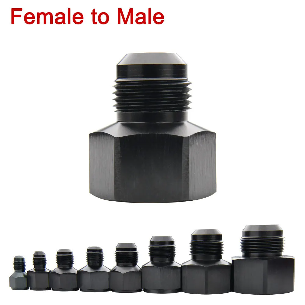 

AN3 AN4 AN6 AN8 AN10 AN12 AN16 AN20 Female to Male Flare Reducer Adaptor Connector Fitting Aluminum Oil Fuel Hose Cooling