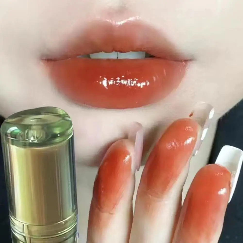 Lip Glaze Copo Antiaderente Chá de Gelo Lipgloss Maquiagem Feminina Red Lip Tint Espelho Água 8 Cores Batom Líquido Cosméticos Névoa Macia