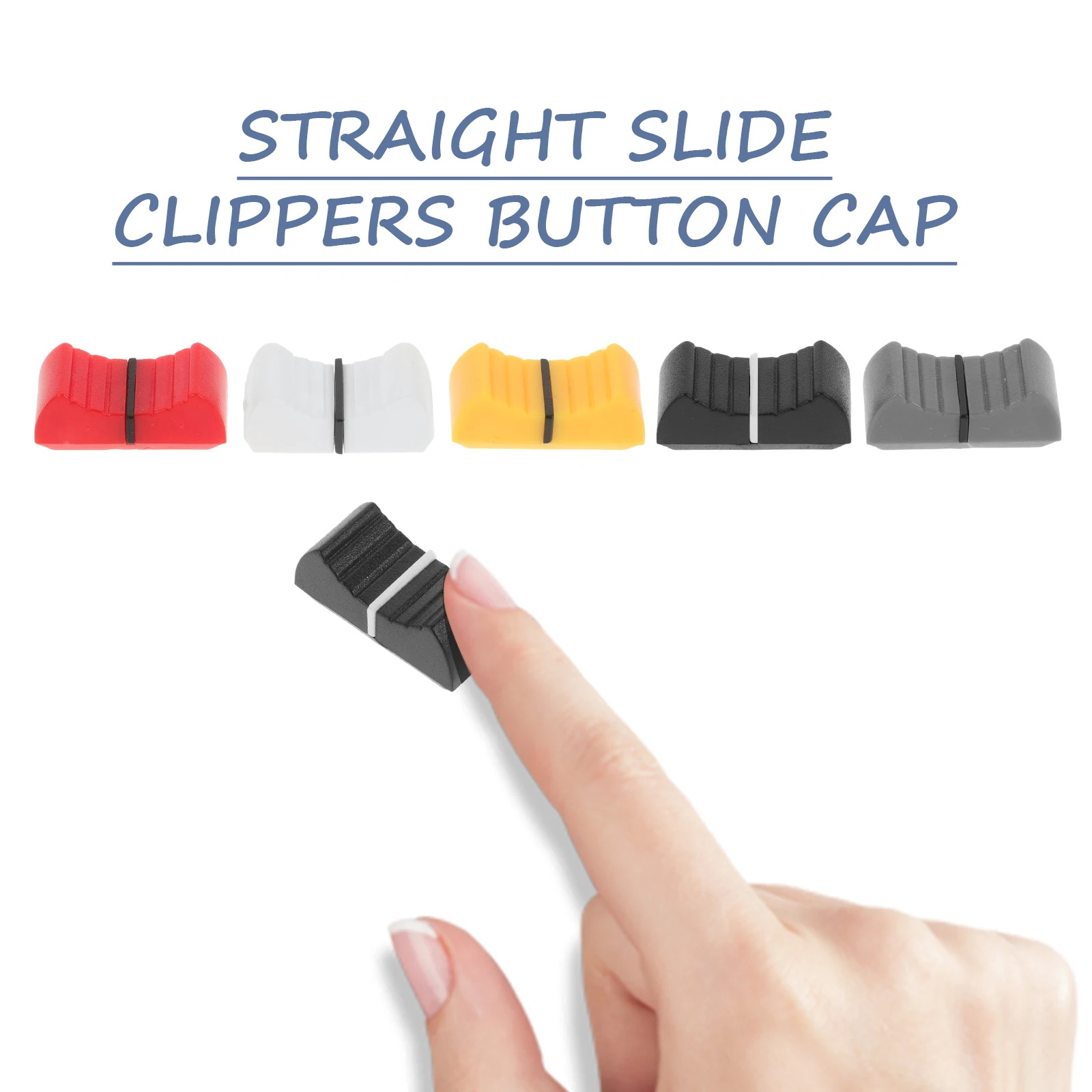 

50pcs Slider Caps Fader Caps for Mixer Console Replacement Black Knobs Mat Buttons Durable Compatible with Audio Visual