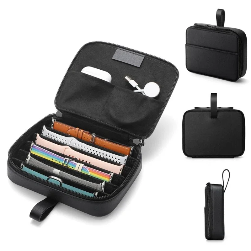 Protective Case Organizer Box For band Packaging Watchband bag Accessories Portable travel Watch Strap Organizer Storage Case