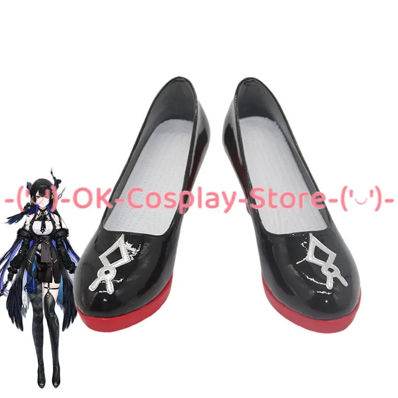 

Vtuber EN Nerissa Ravencroft Cosplay Shoes PU Leather Shoes Halloween Carnival Boots Cosplay Prop Custom Made