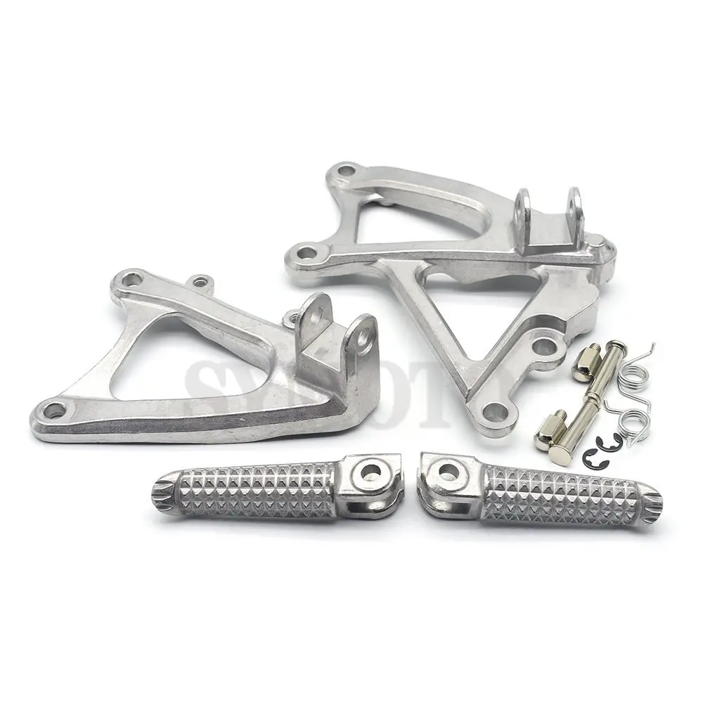 Motorcycle Front Rider Footrest Foot pegs Bracket Set For Yamaha YZF R1 YZF-R1 2009 2010 2011 2012 2013 2014