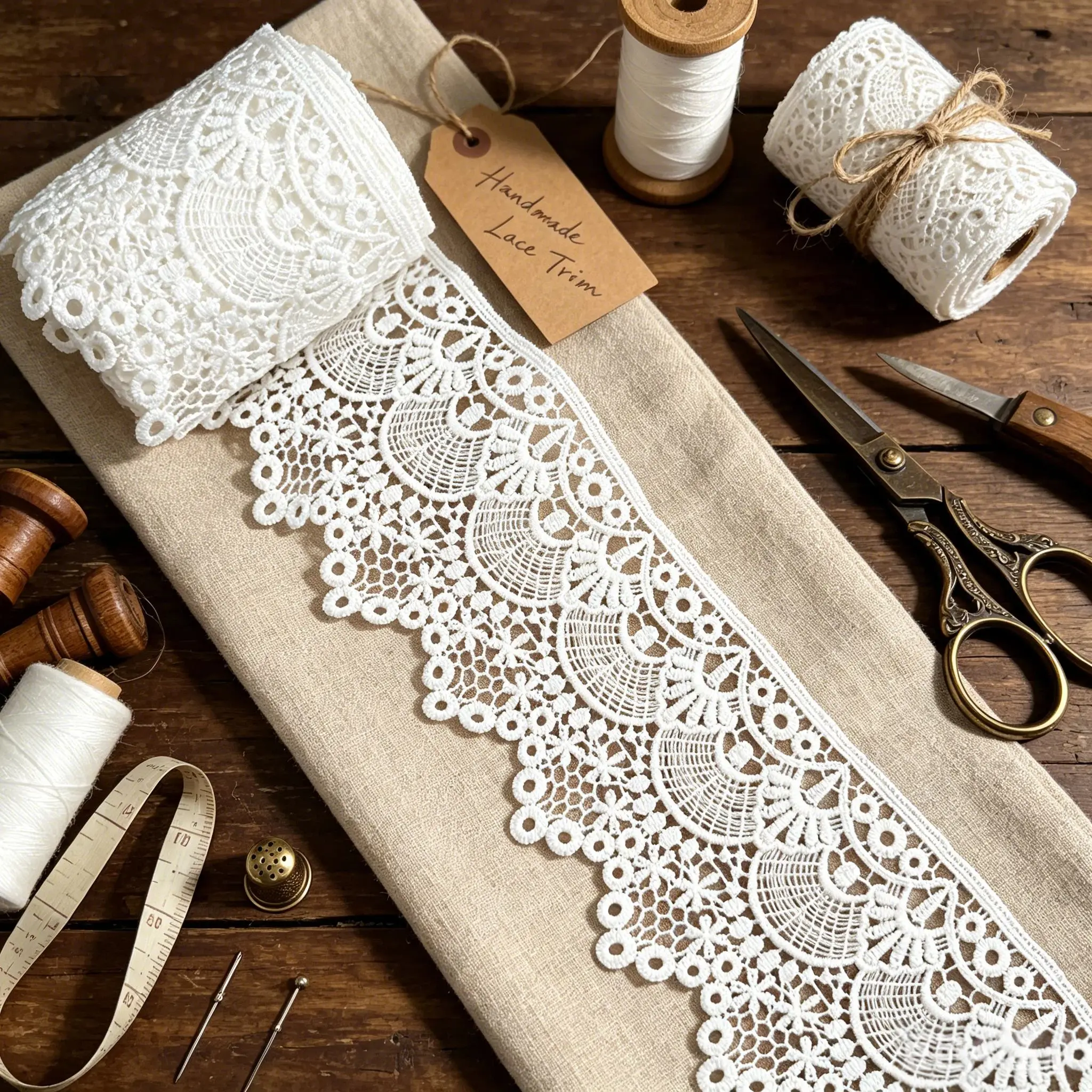 Retro embroidered lace ribbon, 4.02 inches wide, lace decorative craft, suitable for DIY embroidered bed skirt lace