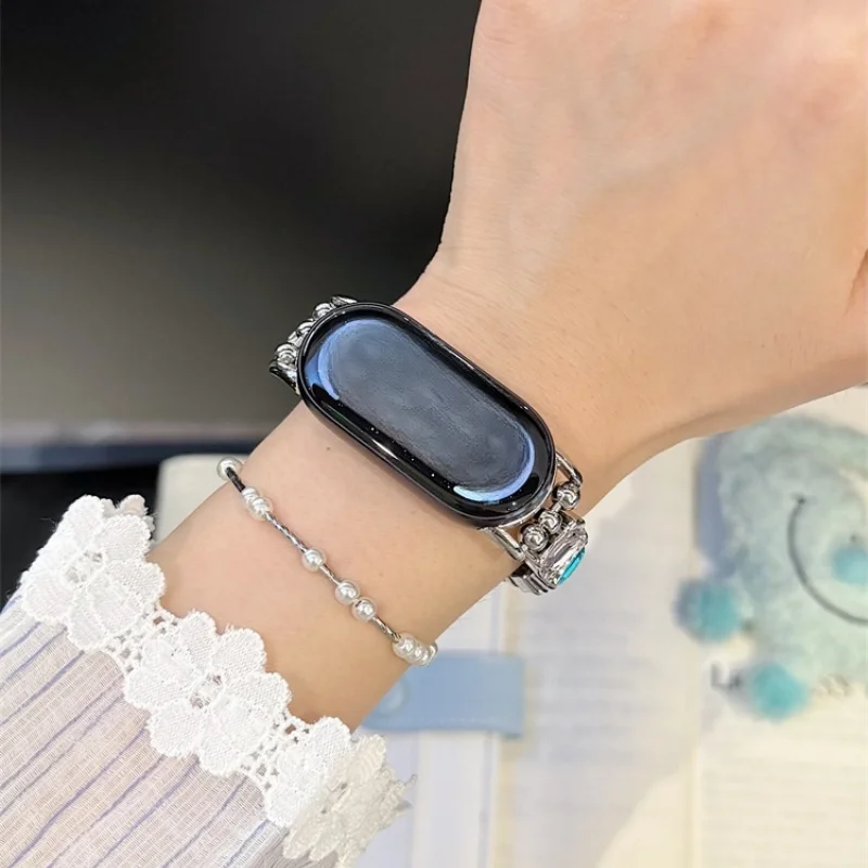 

Square Candy Diamond Bracelet is suitable for Xiaomi Band 8Pro/9Pro，For Mi band 3/4/5/6/7，8/8NFC/9/9NFC/10/10NFC，For Redmi Watch