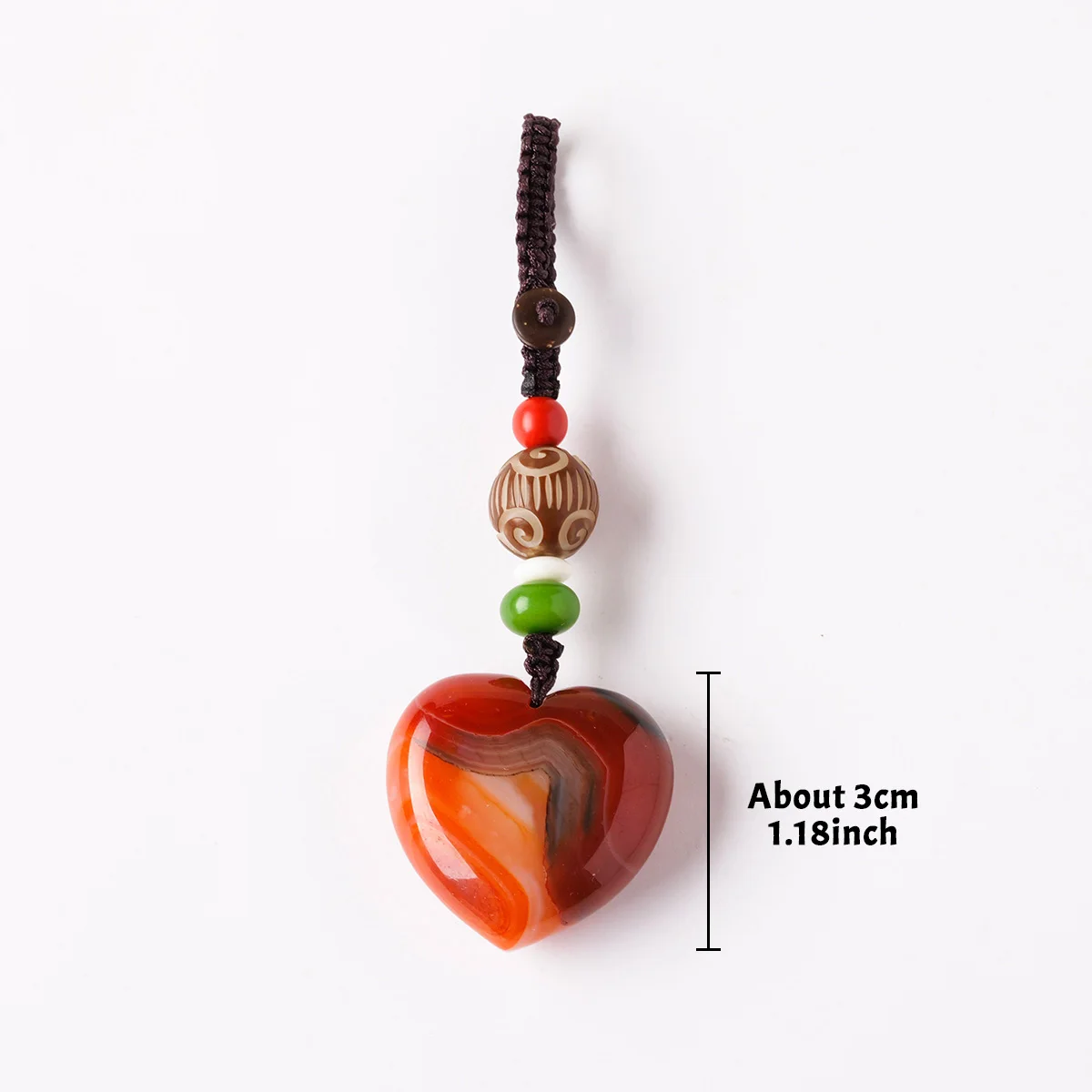 1PC Natural Mineral Specimen Carnelian Heart love Keychain Protection Quartz Valentine's Day Mother's Day Gift