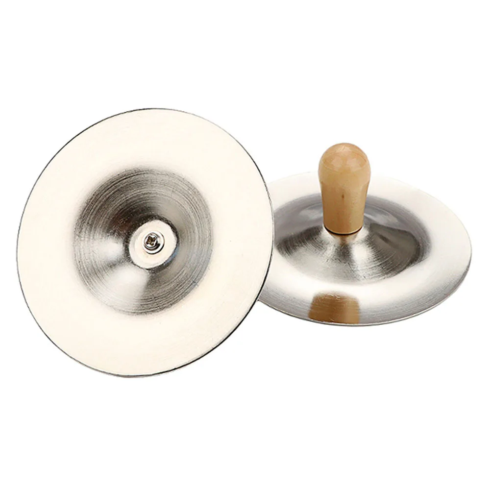 

Wooden Handle Finger Cymbals 2pcs Metal Hand Cymbals for Kids Percussion Instrument Small Finger Cymbals Dance Performance Props