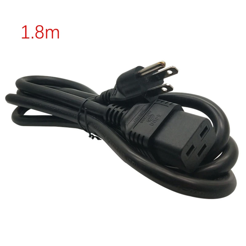 A64I US Nema 5-15P to C19 AC Power Extension Cable Cord Nema 5-15P to IEC 320 C19 Power Cord(US Plug,1M)