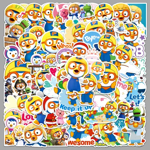 5PCS Pororo Stickers Graffiti Stickers DIY Diary Phone Case Handmade Scrapbook Aesthetic Stickers