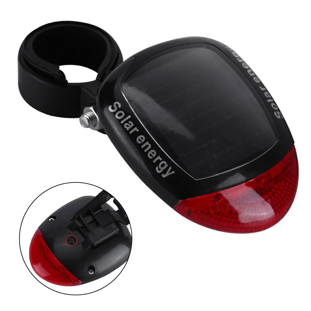 Bike Safety Light Bicycle Taillight For Night Rides ABS Plastic Easy Installation Solar Energy Sturdy And Enduring