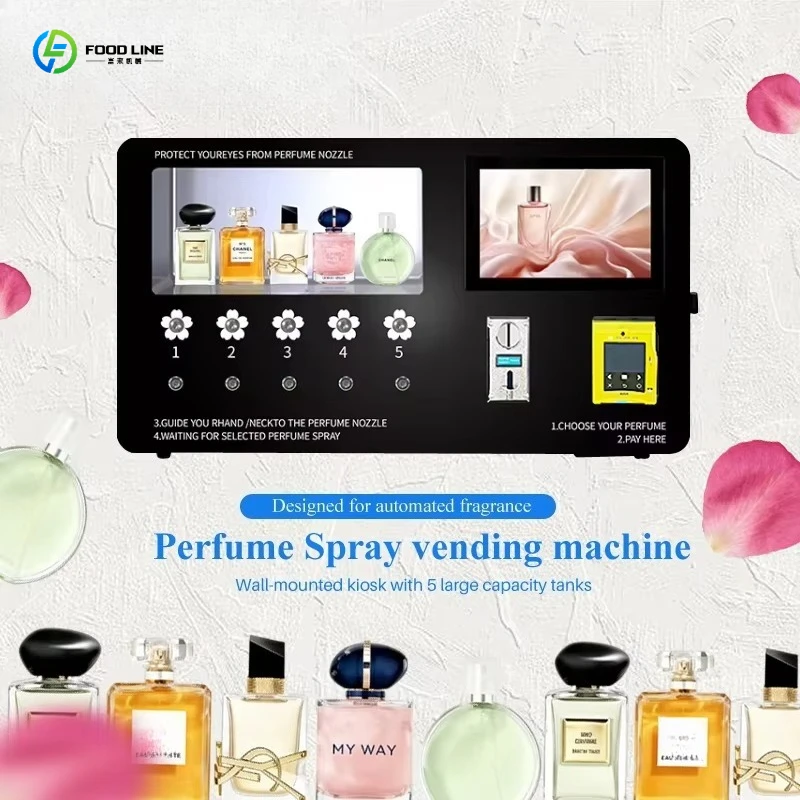 Perfume Vending Machine Wall Mounted Quality Commercial Scent Dispenser Mobile Wallet for Beauty Salon