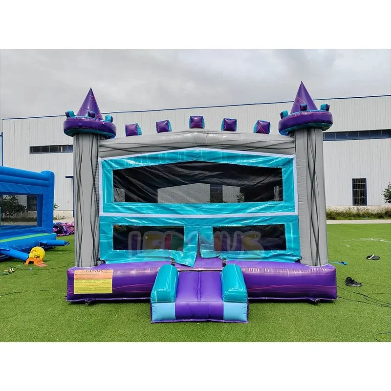 13*13FT Inflatables Blue purple Marble Color Bouncy Castle Kids Play Commercial Inflatable Bounce House for Party Rentals