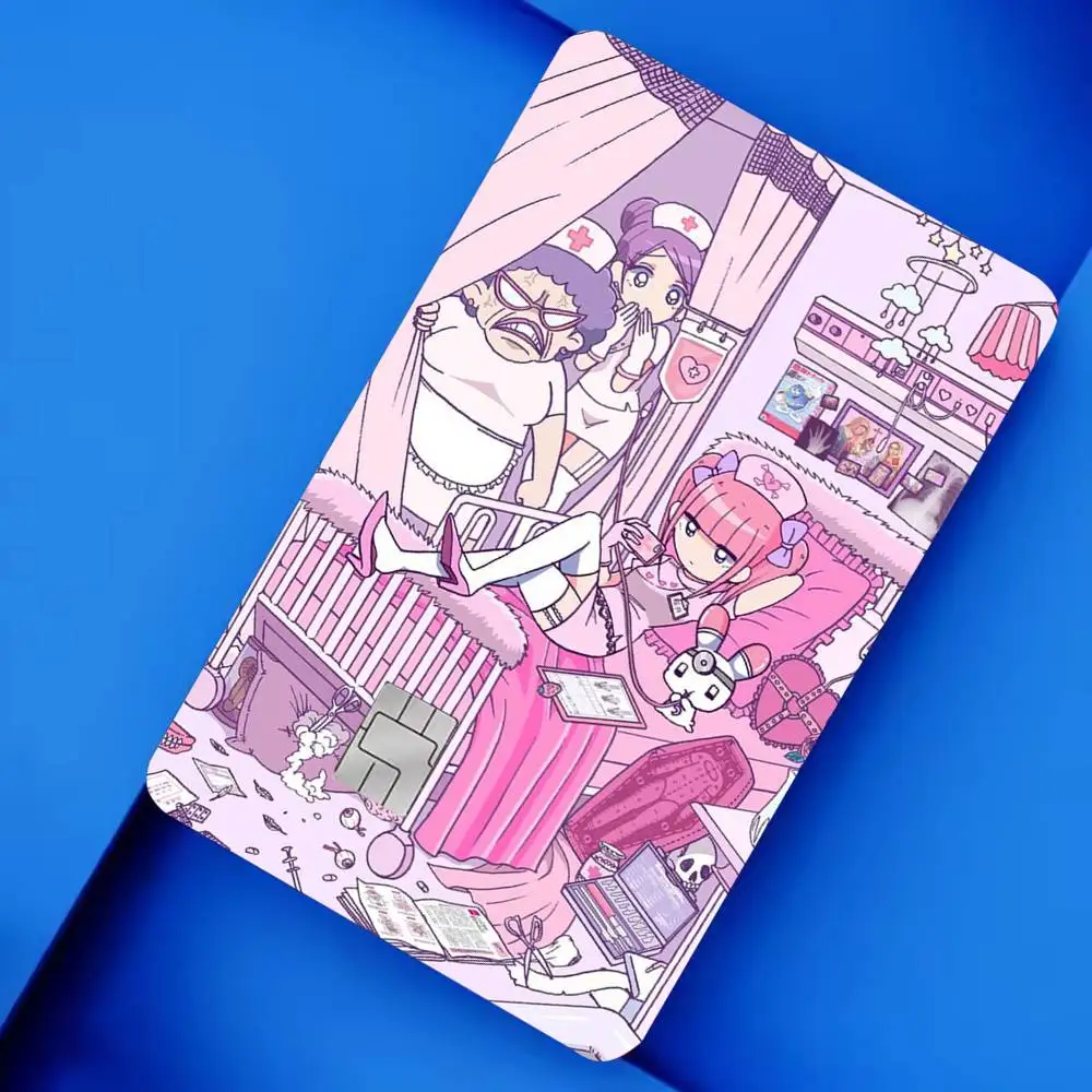Character Menhera Chan 4pcs 1Set Film Skin for Debit Credit Bank Visa Card Decal Cover