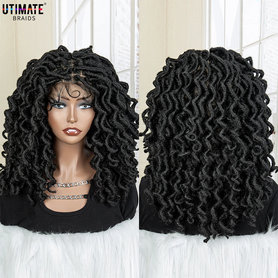 Braided Wigs Synthetic Full Lace Wig for Black Women Wig Braid Braiding Hair Knotless Box Short Braids Wigs Daily Wear