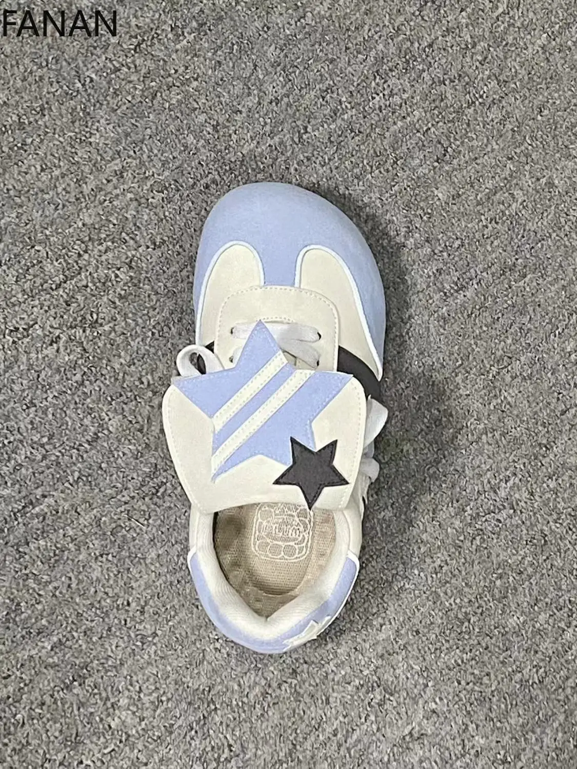 Lolita Flats Shoes Five-pointed Stars Cute Sweet Sneakers Breathable and Lightweight Platform Low Heels Little White Shoes