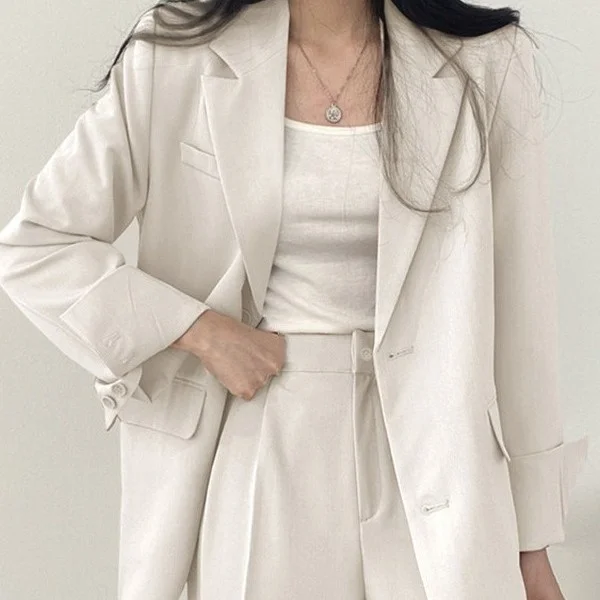 

Элегантный женский деловой пиджак приталенного кроя для офиса, весенне-осенний дизайн, высококачественный полиэстер, стиль для работы