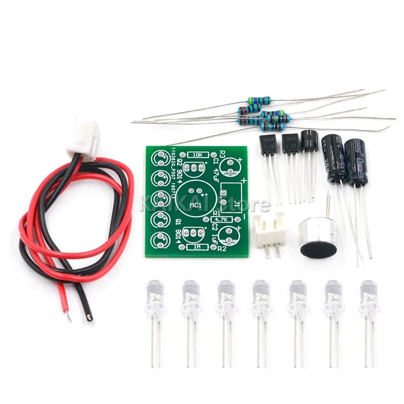Sound Control LED Melody Lamp Electronic Production Kits Suite Voltage 3V-5.5V LED Sound Control DIY Kit FR-4 A Fiberglass Board
