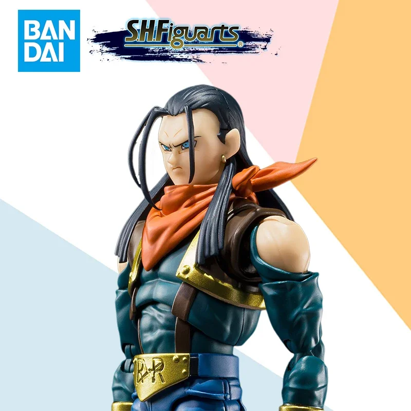 In Stock Bandai SHF S.H.Figuarts Dragon Ball Super Android 17 anime full Action Figure Model Kit original toy gifts for kids