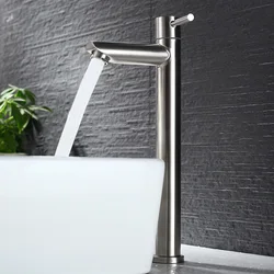 Tianview Washbasin faucet 304 stainless steel washbasin cold toilet washbasin single hole table straight mouth single cold tap