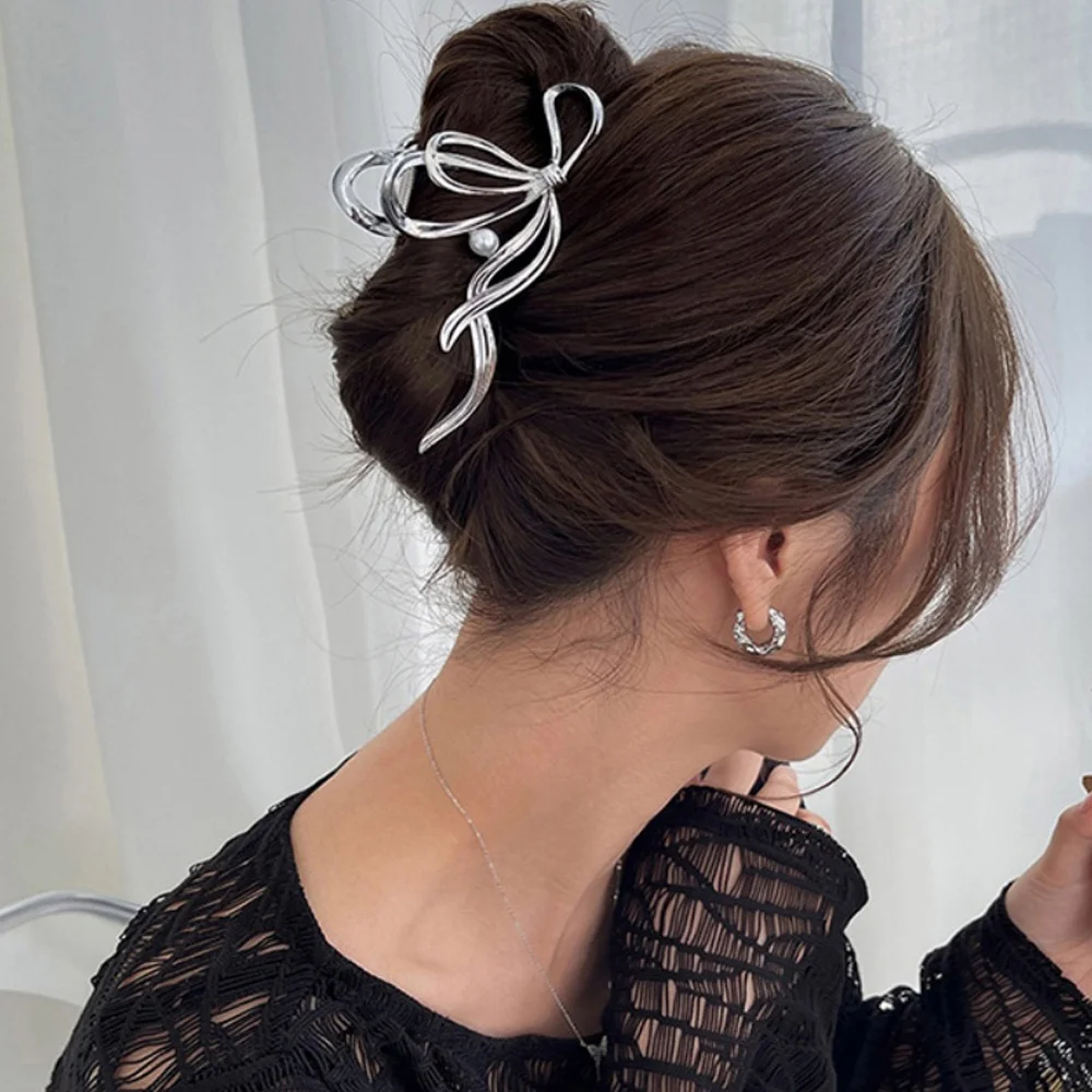 new Korean metal hair clips, crab, fashionable geometric hair clip claws, girls hair accessories bow  clip covers women headwear