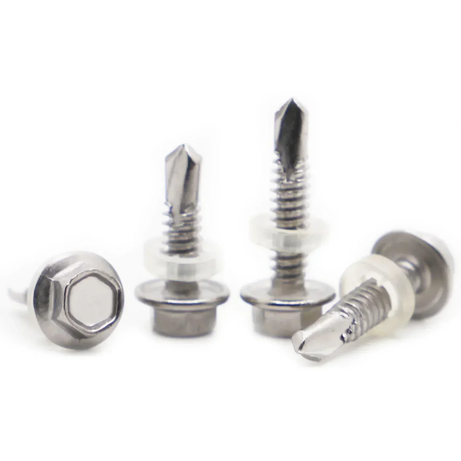 M5.5 M6.3 Stainless Steel Hex Self Drilling Screw Hexagonal Self Tapping Tail Screws 10pcs 410