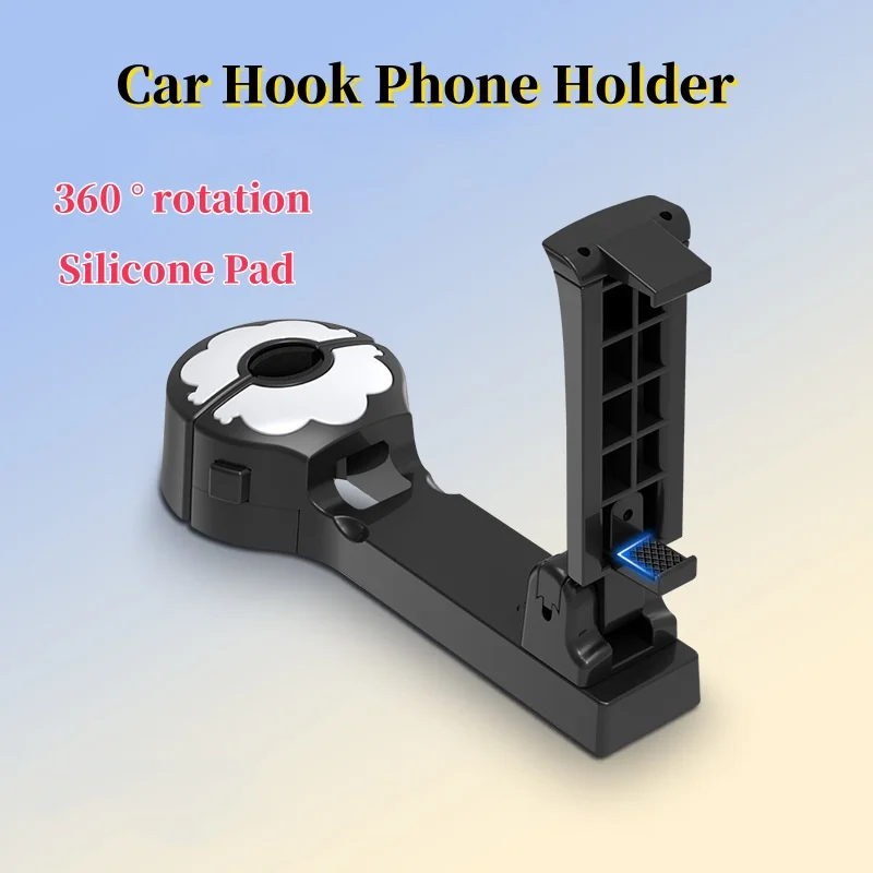 

2 in 1 Car Headrest Hook Phone Car Holder Car Hanger Portable Seat Back Hanger Storage Hook Phone Holder Auto Fastener Clip