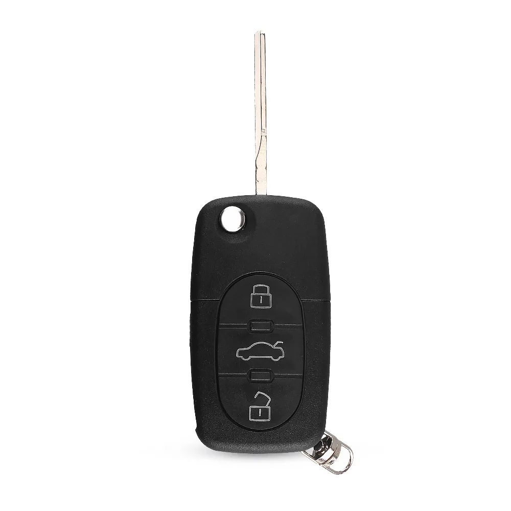 KEYYOU 3 pulsanti telecomando Flip Car Key Shell Case CR1616 per VW Volkswagen Golf 4 5 6 Passat B5 B6 Polo Bora Touran