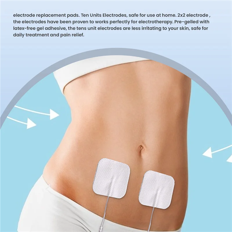 LICE-40 шт. подушечки для блоков TENS, 2X2 электроды для электротерапевтических подушечек для стимулятора мышц EMS