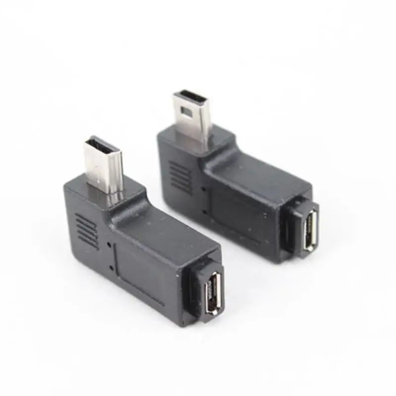 90 Degree Lateral Bending Data Transmission Charging Micro USB Revolving Female Adapter Extension Head T-port Adapter B6