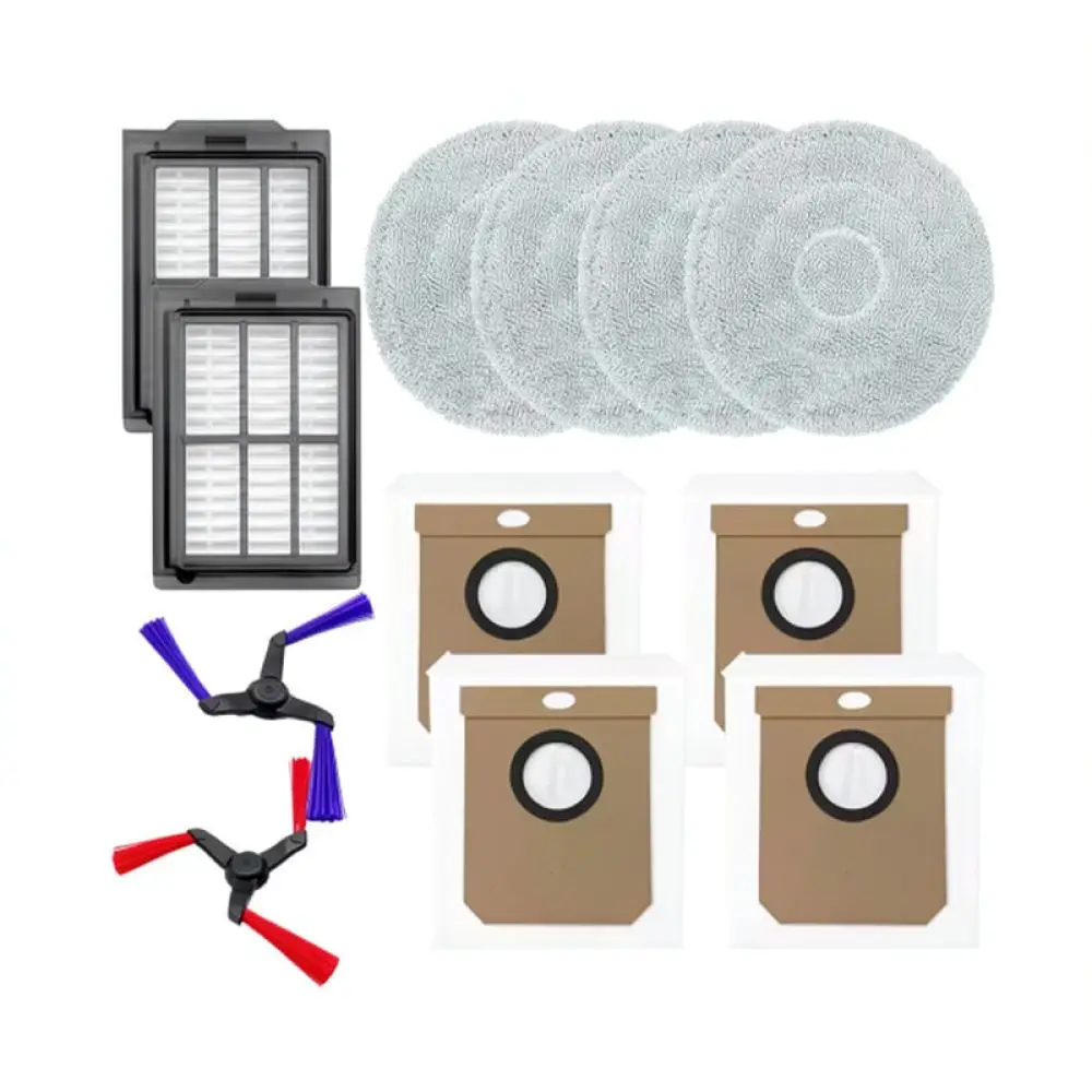 For Deerma X70 Cleaning Robot Spare Parts Kit Filter Side Brush Mop Cloth Dust Bag Accessory Set Vacuum Maintenance