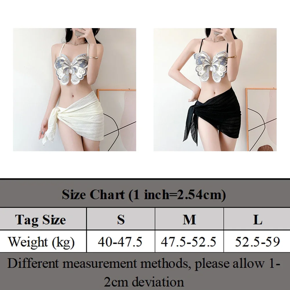 Seksowna gorąca dziewczyna haftowana kokarda wyszczuplająca piękne bikini z tyłu czyste pragnienie dziewczyna podział miękkie trzyczęściowe seksowne biustonosze strój kąpielowy damski