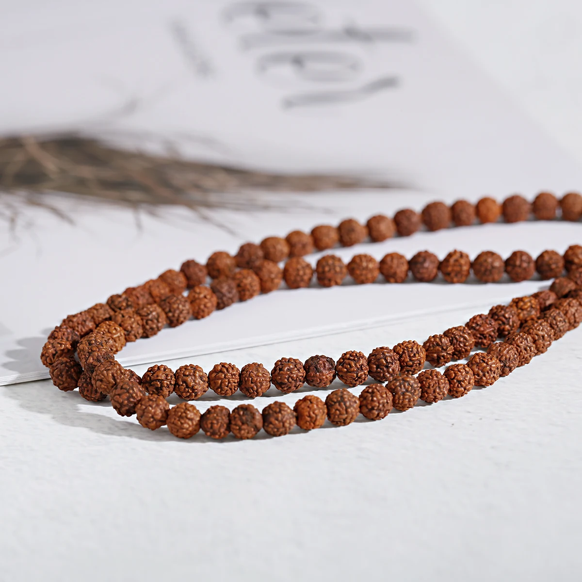 Natural Rudraksha Bodhi Beads 108 6/8/10/12MM Beads DIY Making Bracelets Long Necklace Prayer Buddhist Meditation Jewelry