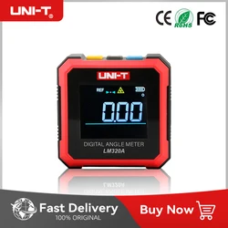 UNI-T LM320A LM320B Electronic Angle Meter Digital Protractor Magnetic Inclinometer Angle Tester Bevel Box Backlight