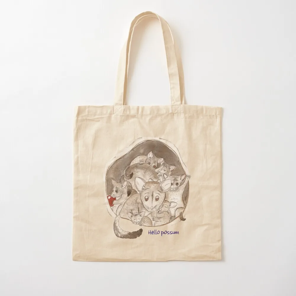 

Hello possum Tote Bag shopper bag woman canvas tote Canvas Tote Bag