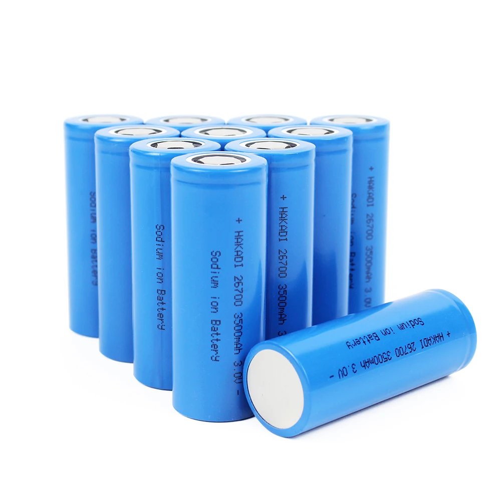 HAKADI 26700 3V 3500mah Sodium-ion Rechargeable Batteries For Low Temperature Discharge High Rate Safty Cell 4-20PCS For DIY