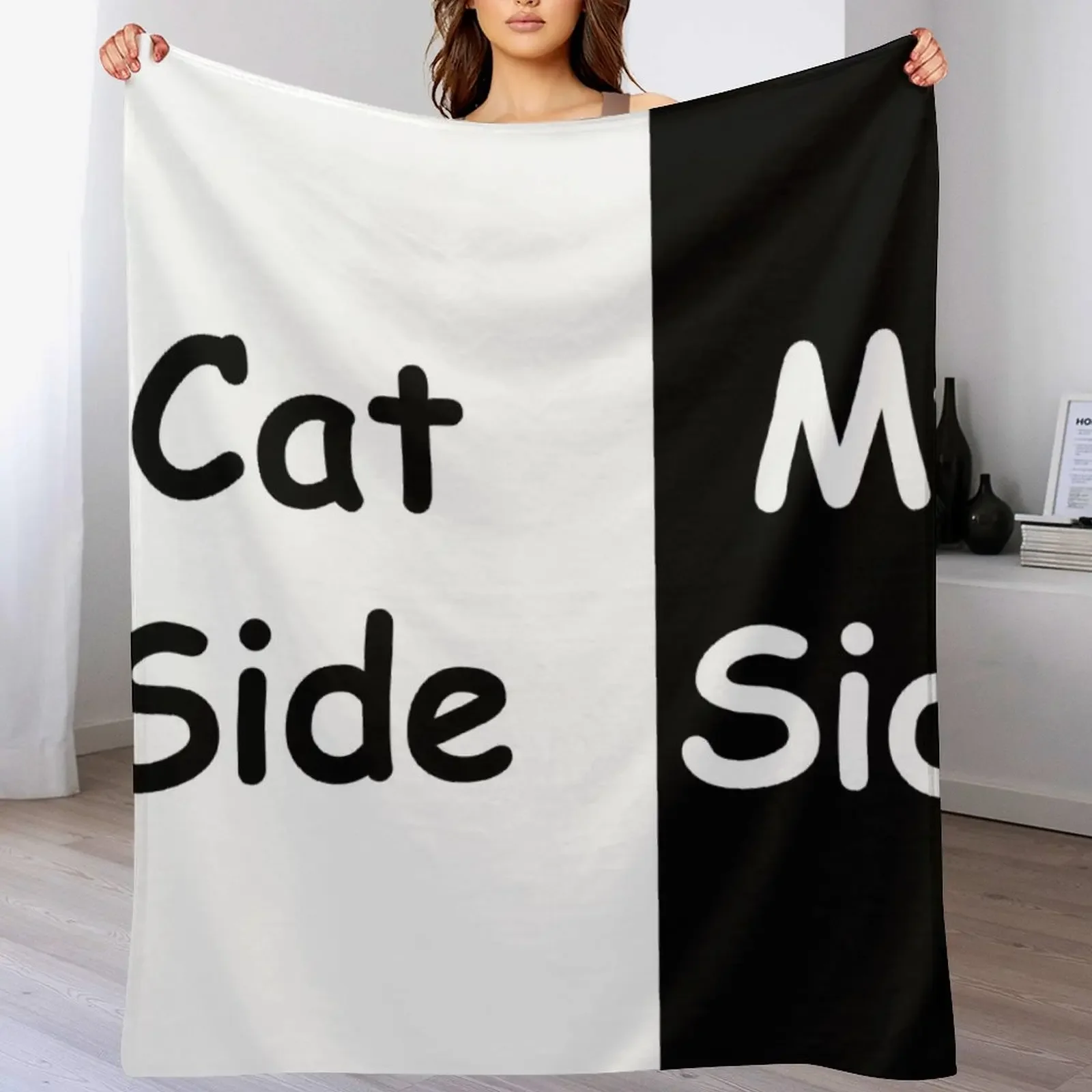 

Cat Side My Side (Best Blanket) Throw Blanket Plaid Flannel Fabric Quilt Loose Blankets