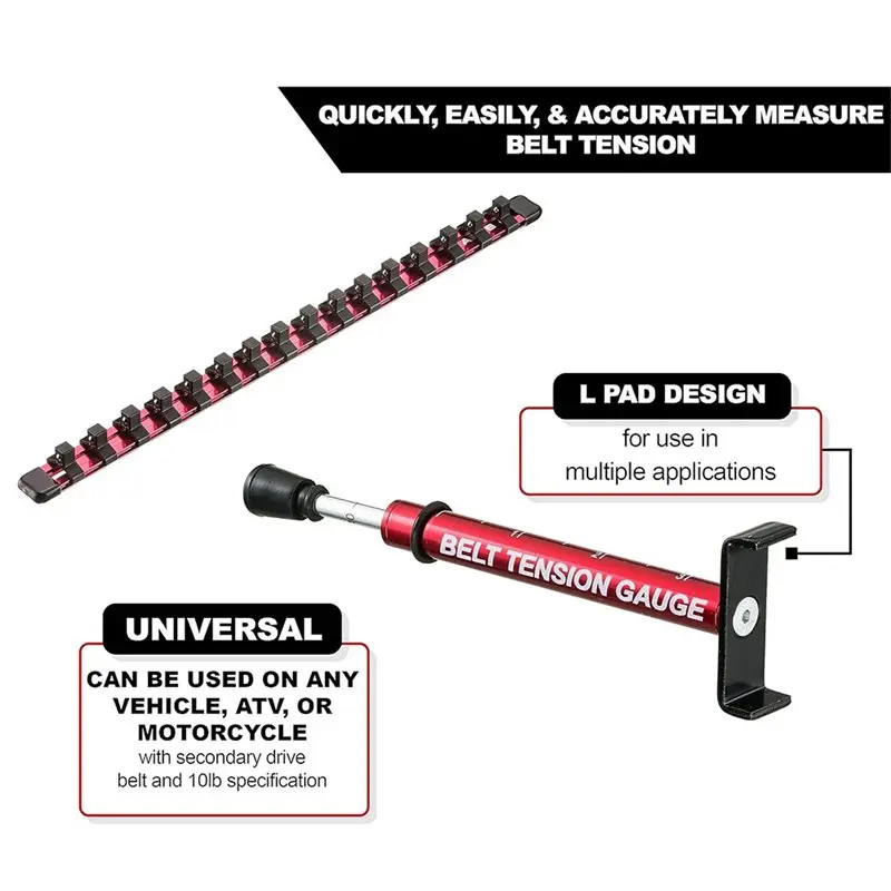 Best-Selling Belt Tension Gauge-Use After Belt Replacement, Adjustment Or Wheel Service For Accurate Motorcycle Belt Tension