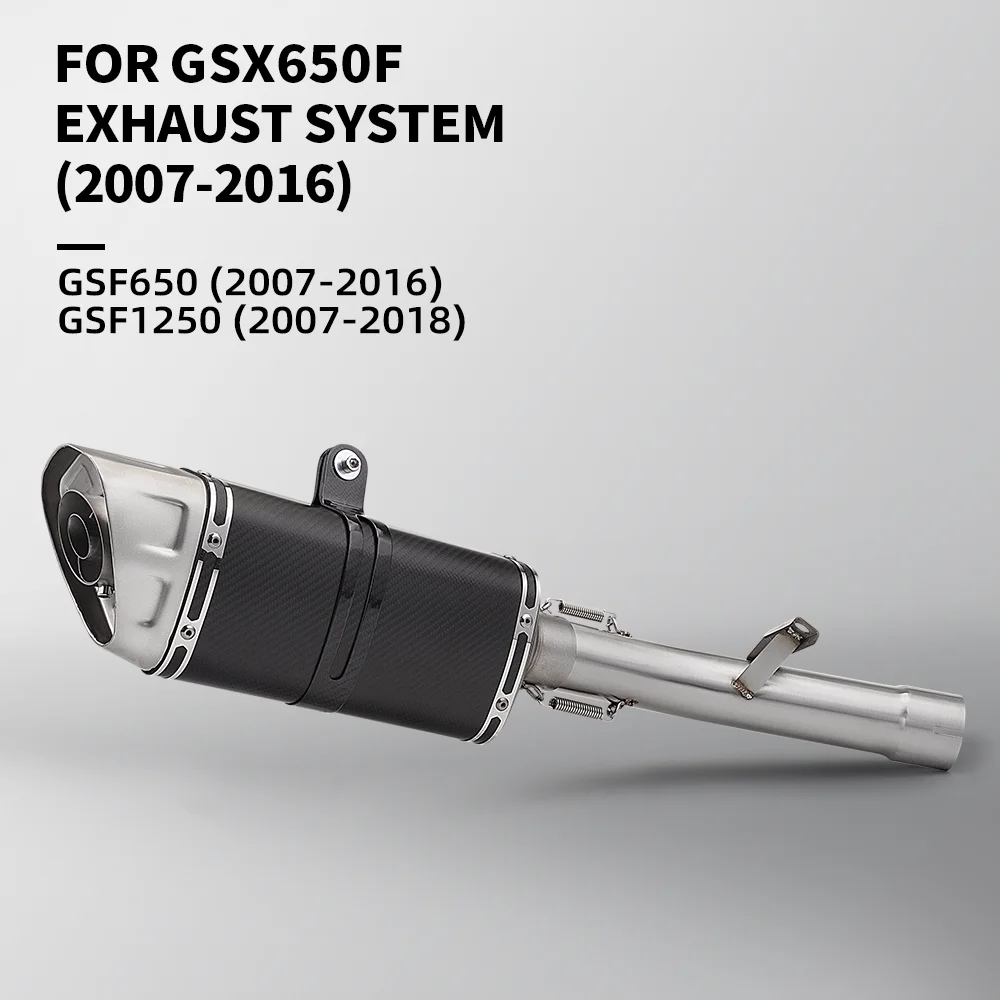 

Slip On For GSX650F GSF650 GSF1250 2007 - 2018 Motorcycle Exhaust System Modify Escape Moto Tube Muffler Middle Link Pipe