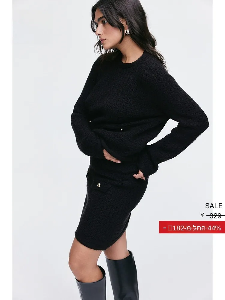 

Весенний женский вязаный свитер с пуговицами, приталенный крой, из смесовой ткани (хлопок, полиэстер, акрил)