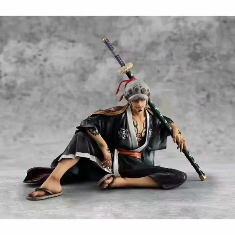 ONE PIECE Trafalgar D Water Law Land of Harmony Kimono Samurai Uniform Sitting Position PVC Action Figure Collectible Model Toy