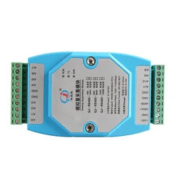 Huaqingjun 4/8/12-Channel RS485 Analog Inputs Module 0-20mA 4-20mA Modbus RTU Protocol AI Board for PLC