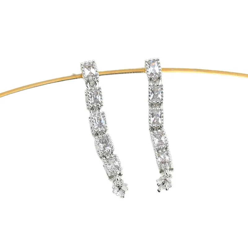 

E023 Gold Plated Copper S925 Sterling Silver Needle Pearl Stud Earrings Findings Jewelry Making DIY Jewelry Accessories