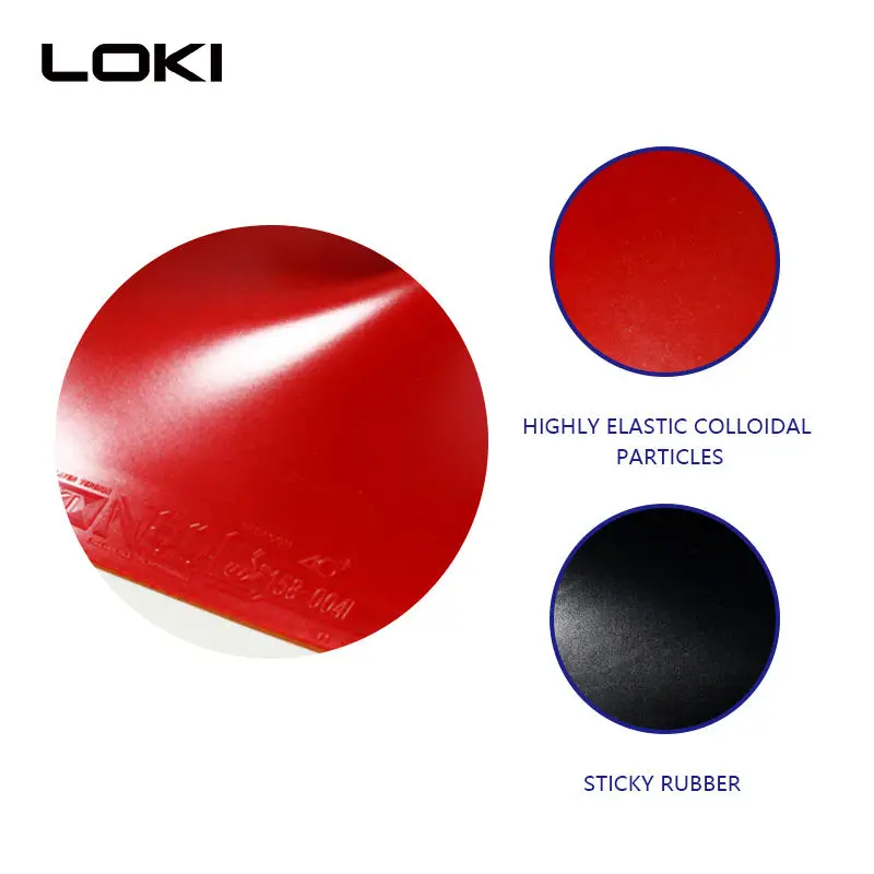 LOKI N80 High-density Yellow Sponge Table Tennis Rubber Pips In High Sticky Strong Spin Ping Pong Rubbers 10pcs Wholesale