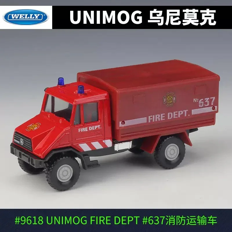 

WELLY 1:43 UNIMOG Имитационная модель автомобиля из сплава — подходит для детских игрушек и коллекций